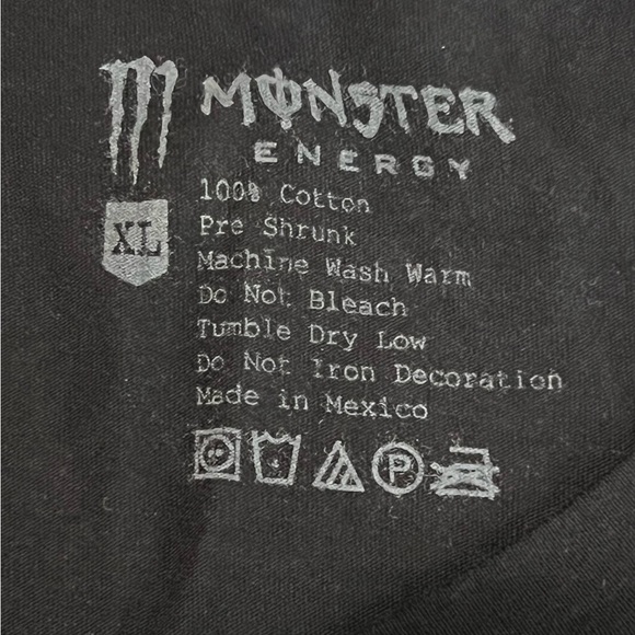 Monster Energy Shirt Mens XL Black Short Sleeve T-Shirt Mi Muerta Loca Skull - Picture 11 of 11